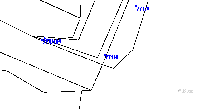 Parcela st. 771/8 v KÚ Černín, Katastrální mapa