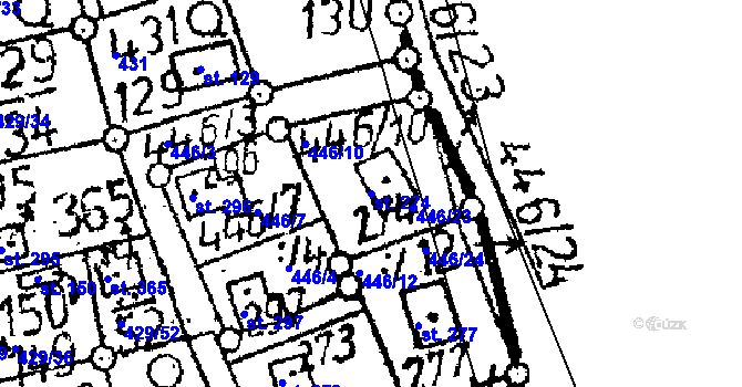 Parcela st. 274 v KÚ Černíny, Katastrální mapa