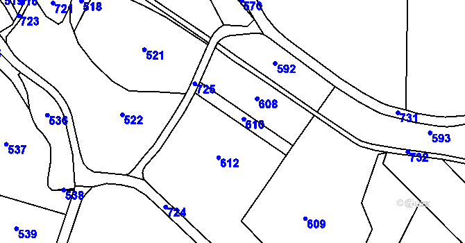 Parcela st. 433/1 v KÚ Štipoklasy u Černín, Katastrální mapa