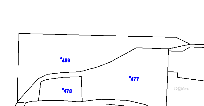 Parcela st. 39/2 v KÚ Zdeslavice u Černín, Katastrální mapa