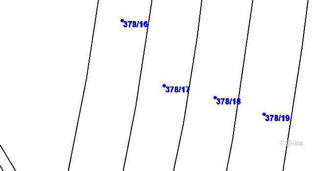 Parcela st. 378/17 v KÚ Černiv, Katastrální mapa