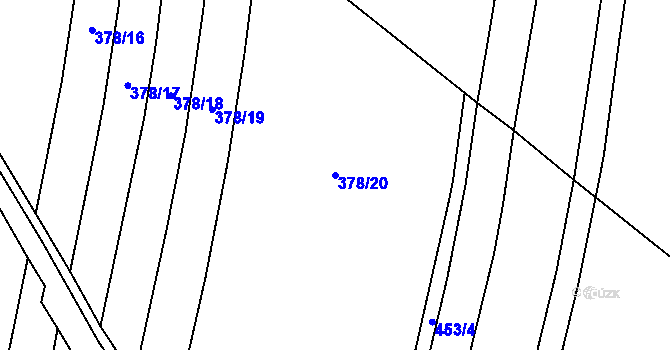 Parcela st. 378/20 v KÚ Černiv, Katastrální mapa