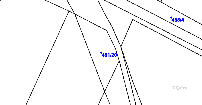 Parcela st. 461/20 v KÚ Černiv, Katastrální mapa
