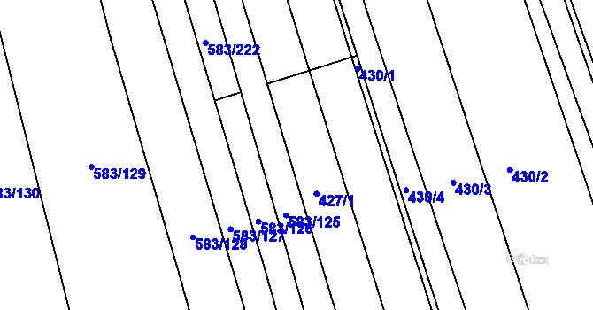 Parcela st. 427 v KÚ Černochov, Katastrální mapa