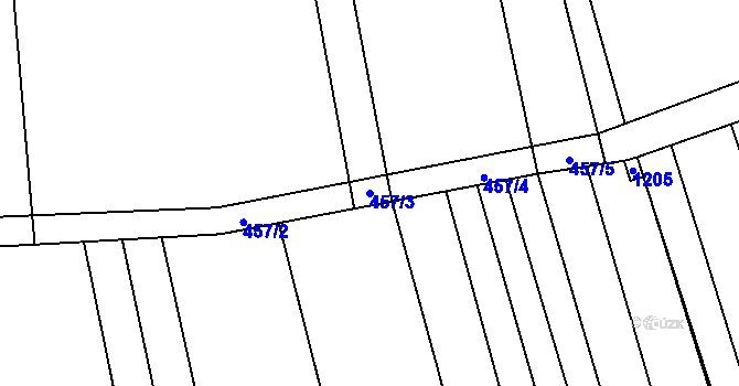 Parcela st. 457/3 v KÚ Černochov, Katastrální mapa