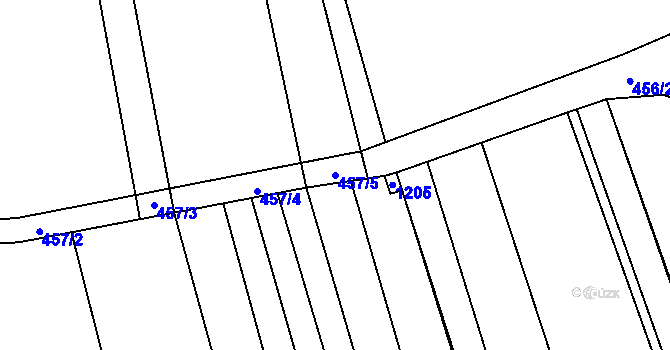 Parcela st. 457/5 v KÚ Černochov, Katastrální mapa