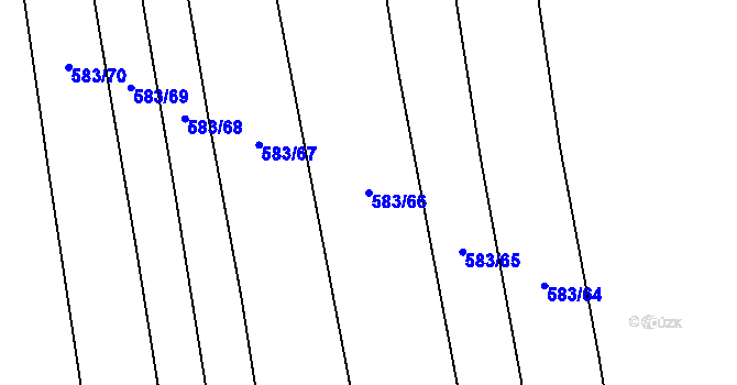Parcela st. 583/66 v KÚ Černochov, Katastrální mapa