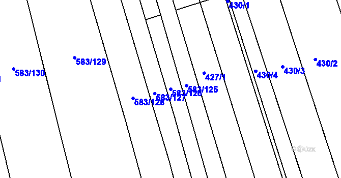 Parcela st. 583/126 v KÚ Černochov, Katastrální mapa