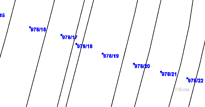 Parcela st. 978/19 v KÚ Černochov, Katastrální mapa