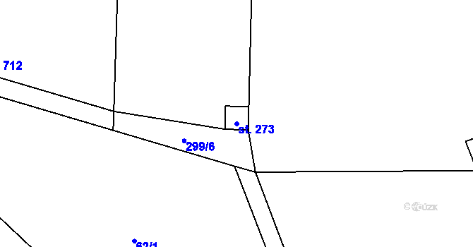 Parcela st. 273 v KÚ Černolice, Katastrální mapa
