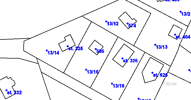 Parcela st. 431 v KÚ Černolice, Katastrální mapa