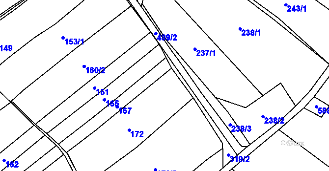 Parcela st. 173 v KÚ Černolice, Katastrální mapa