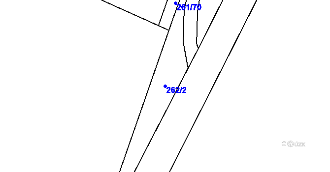 Parcela st. 262/2 v KÚ Černolice, Katastrální mapa
