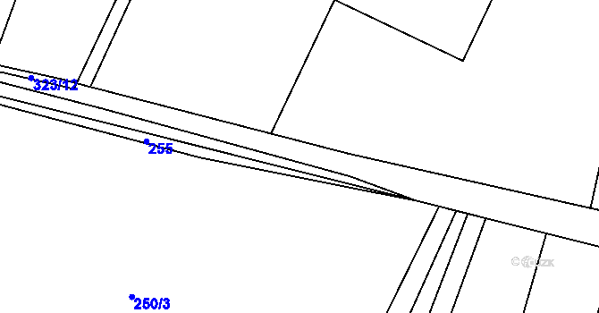Parcela st. 323 v KÚ Černolice, Katastrální mapa