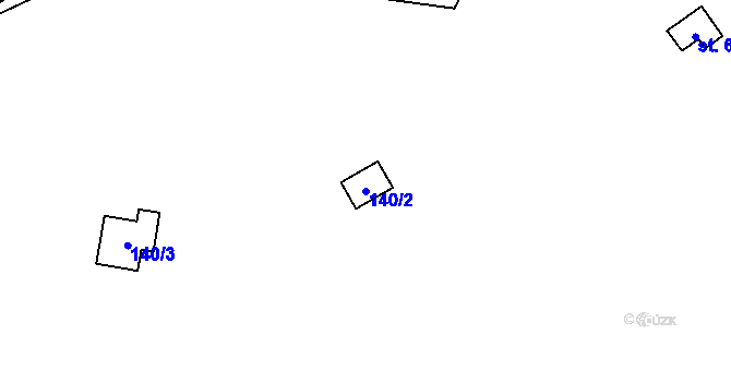 Parcela st. 140/2 v KÚ Černolice, Katastrální mapa