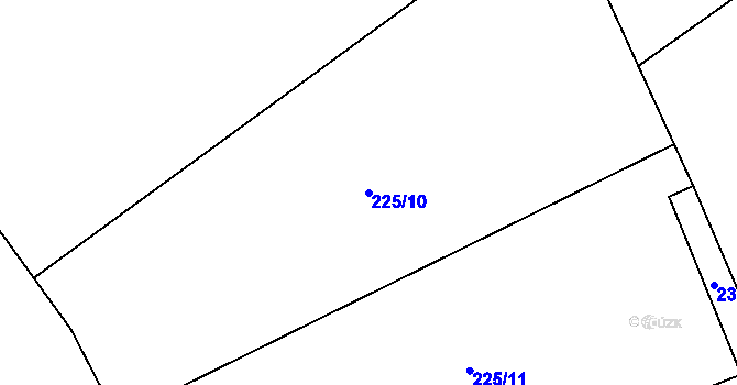Parcela st. 225/10 v KÚ Černolice, Katastrální mapa