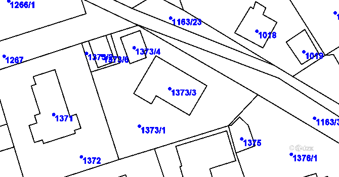 Parcela st. 1373/3 v KÚ Černošice, Katastrální mapa