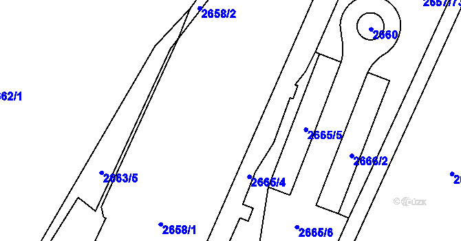 Parcela st. 2658/1 v KÚ Černošice, Katastrální mapa