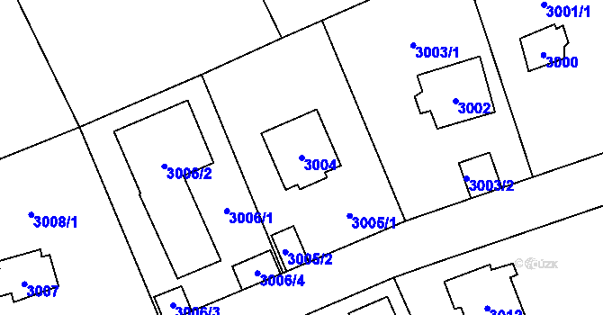 Parcela st. 3004 v KÚ Černošice, Katastrální mapa