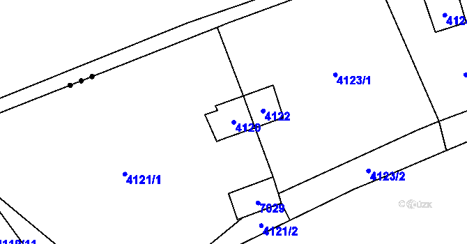 Parcela st. 4120 v KÚ Černošice, Katastrální mapa