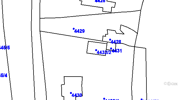 Parcela st. 4432/2 v KÚ Černošice, Katastrální mapa