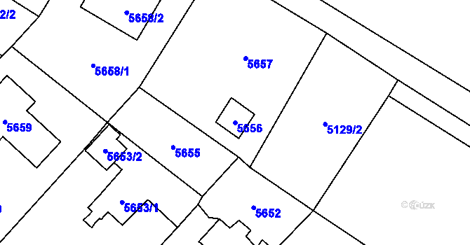 Parcela st. 5656 v KÚ Černošice, Katastrální mapa