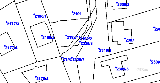 Parcela st. 2326/8 v KÚ Černošice, Katastrální mapa