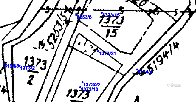 Parcela st. 1373/21 v KÚ Černošín, Katastrální mapa