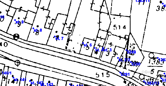 Parcela st. 5 v KÚ Černošín, Katastrální mapa