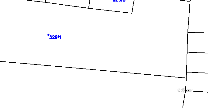 Parcela st. 329/17 v KÚ Černošín, Katastrální mapa