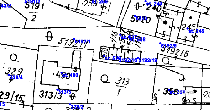 Parcela st. 5192/21 v KÚ Černošín, Katastrální mapa