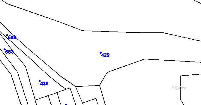 Parcela st. 429 v KÚ Třebel, Katastrální mapa