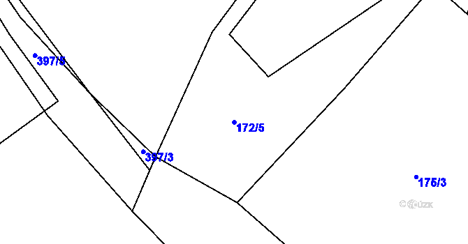 Parcela st. 172/5 v KÚ Černov, Katastrální mapa