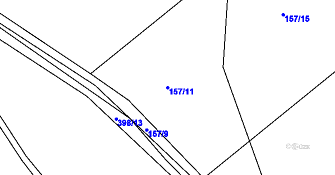 Parcela st. 157/11 v KÚ Černov, Katastrální mapa