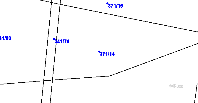 Parcela st. 371/14 v KÚ Černov, Katastrální mapa