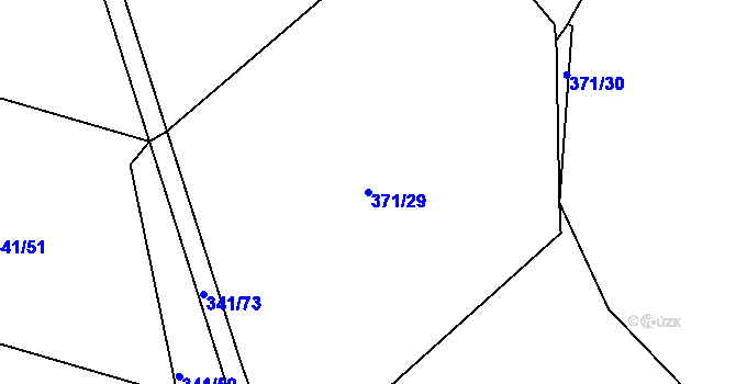 Parcela st. 371/29 v KÚ Černov, Katastrální mapa