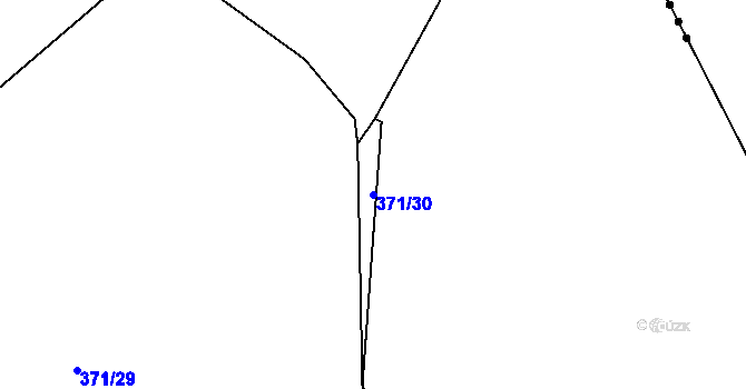 Parcela st. 371/30 v KÚ Černov, Katastrální mapa