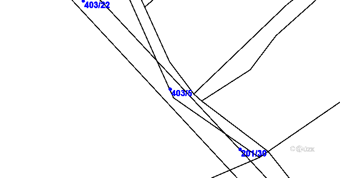 Parcela st. 403/5 v KÚ Černov, Katastrální mapa
