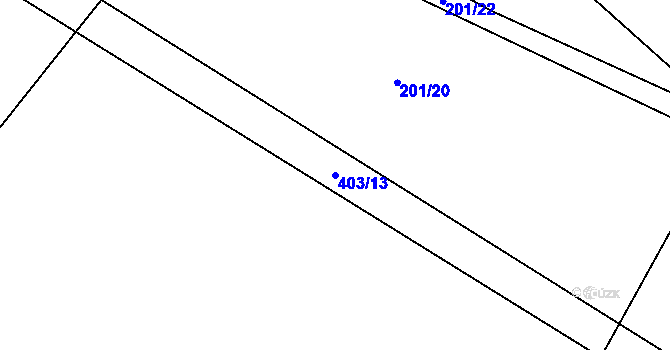 Parcela st. 403/13 v KÚ Černov, Katastrální mapa