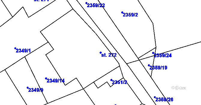Parcela st. 272 v KÚ Černovice u Tábora, Katastrální mapa