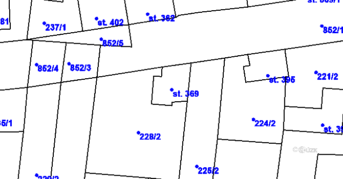Parcela st. 369 v KÚ Černovice u Tábora, Katastrální mapa