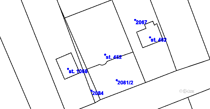 Parcela st. 452 v KÚ Černovice u Tábora, Katastrální mapa