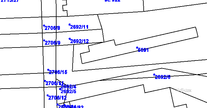 Parcela st. 487 v KÚ Černovice u Tábora, Katastrální mapa
