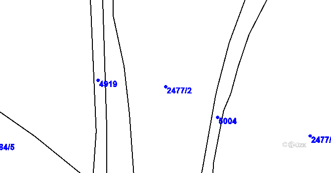 Parcela st. 2477/2 v KÚ Černovice u Tábora, Katastrální mapa