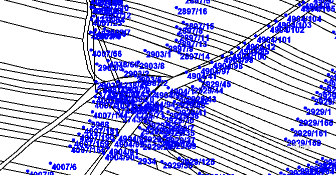 Parcela st. 4904/1 v KÚ Černovice u Tábora, Katastrální mapa