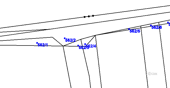 Parcela st. 562/4 v KÚ Černovice u Tábora, Katastrální mapa