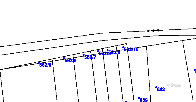 Parcela st. 562/8 v KÚ Černovice u Tábora, Katastrální mapa