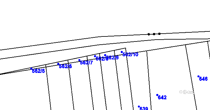 Parcela st. 562/9 v KÚ Černovice u Tábora, Katastrální mapa