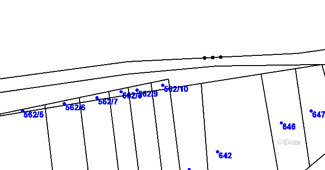 Parcela st. 562/10 v KÚ Černovice u Tábora, Katastrální mapa