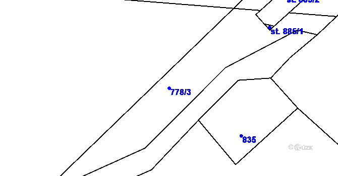 Parcela st. 778/3 v KÚ Černovice u Tábora, Katastrální mapa